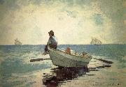 Winslow Homer Small fishing boats on the boy Sweden oil painting artist